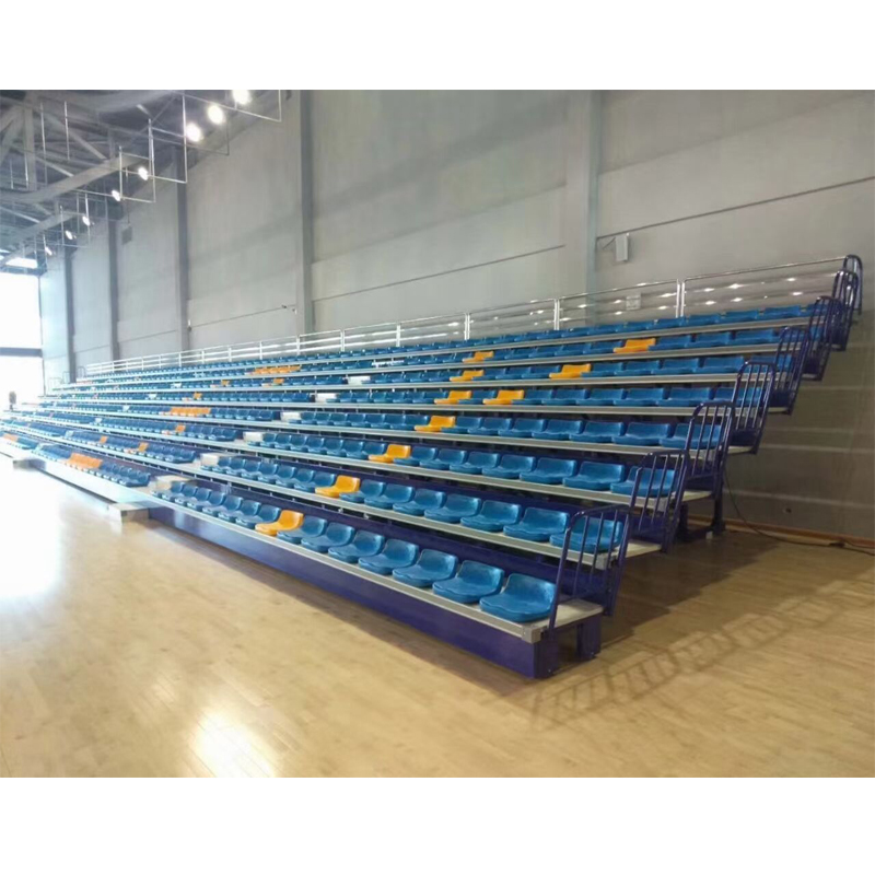 Best Selling Movable Stadium Retractable Bleachers 12 People,16 People,24 People Athletics Field Sports Stand 