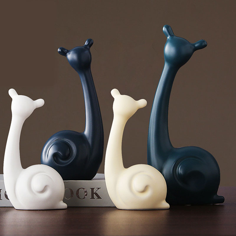 Bhm Modern Unique Piece Small Black Ceramic Crafts Table Top For Home Decors 