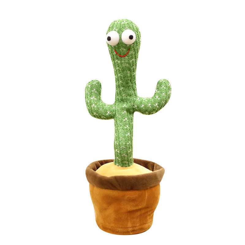 2022 Amazon Hot Sale 32cm Soft Dancing Cactus Plush Toy Skin Factory Cheap Cactus Singing Dancing Talking Toys For Kids 