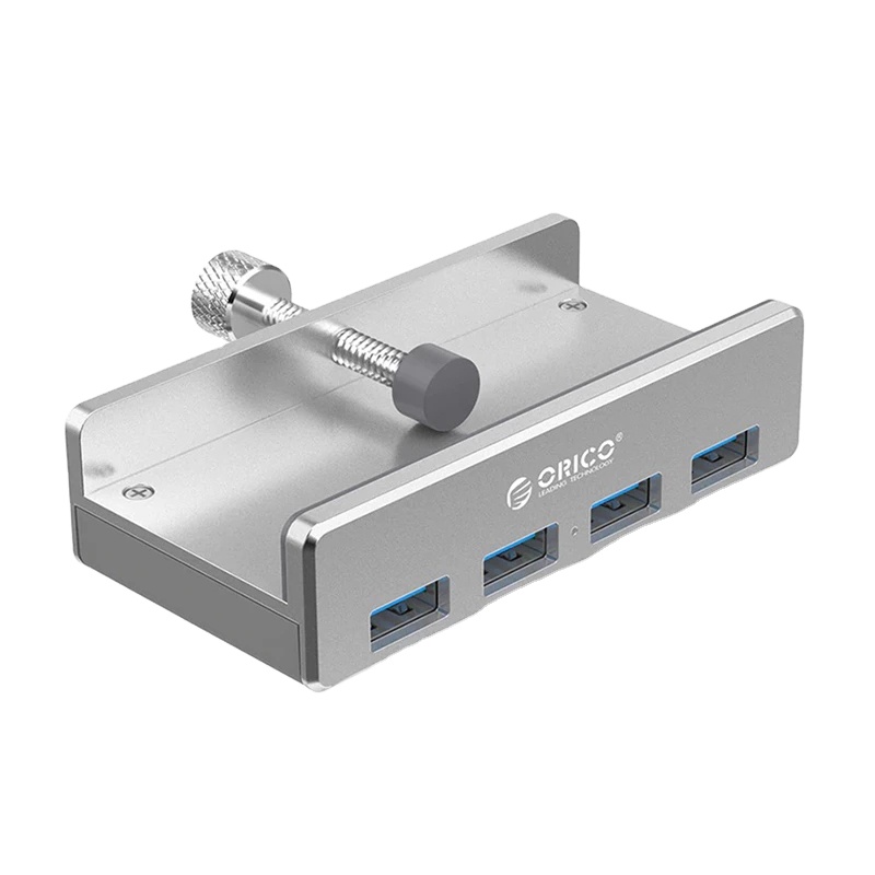 Mh4pu Aluminum 4 Port Usb 3.0 Hub External Clip-type Splitter Adapter For Desktop Laptop Pc Computer Accessories