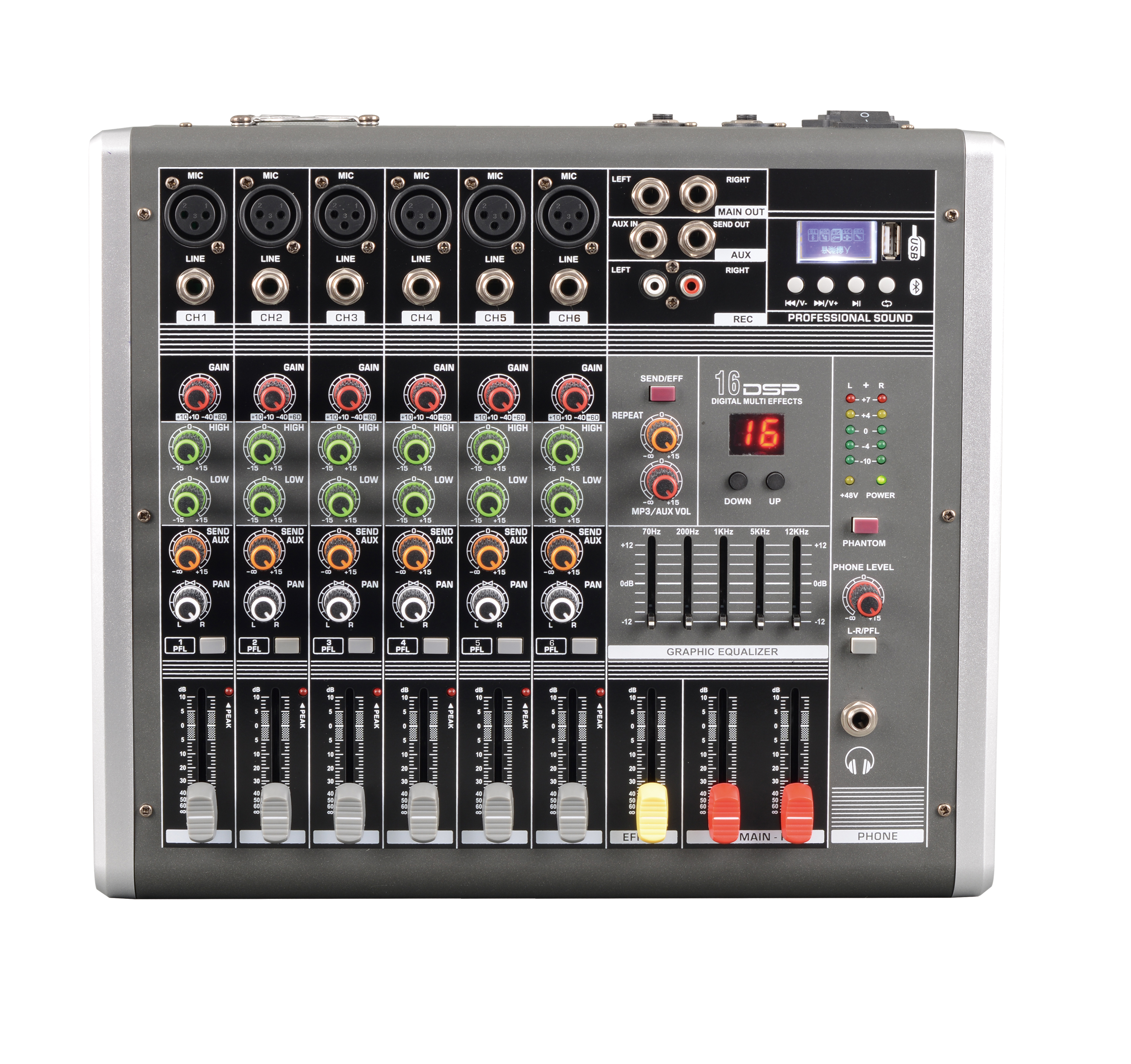 Useful Good 5 Band Equalizer Modern Audio Mixer Usb Mixer Audio Digital Mixer 