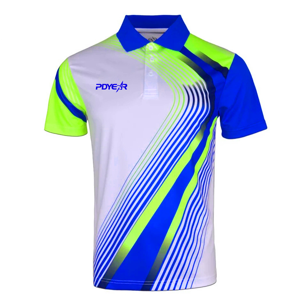 Dye Sublimation Full Color Polo Wear Uniform Cloth Quick Drying Custom Printing Logo Design Men&#39;s Polo Jersey 