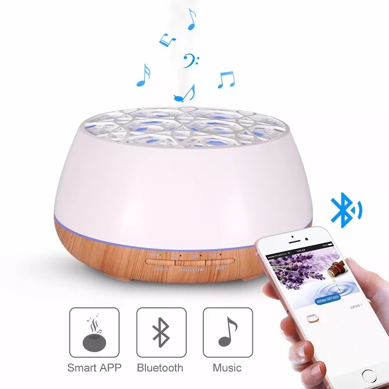 Shanyuan Essential Oil Diffuser 400ml Aroma Diffuser With 7 Color-changing Light Unique Art Pattern Air Diffuser For Essentials 