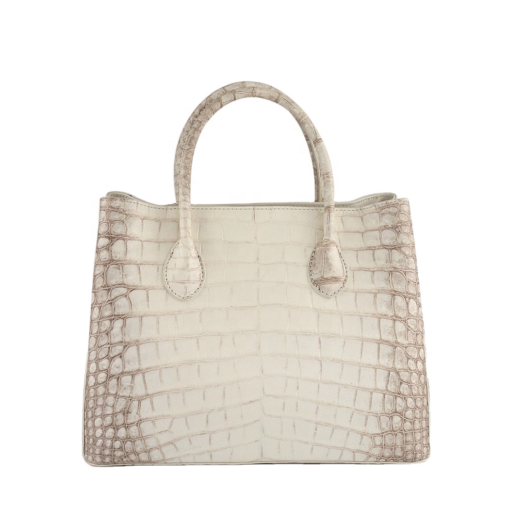 2021 Latest Bags Women High Quality Real Crocodile Skin Handbag Himalayan Crocodile Leather Handbags For Ladies 