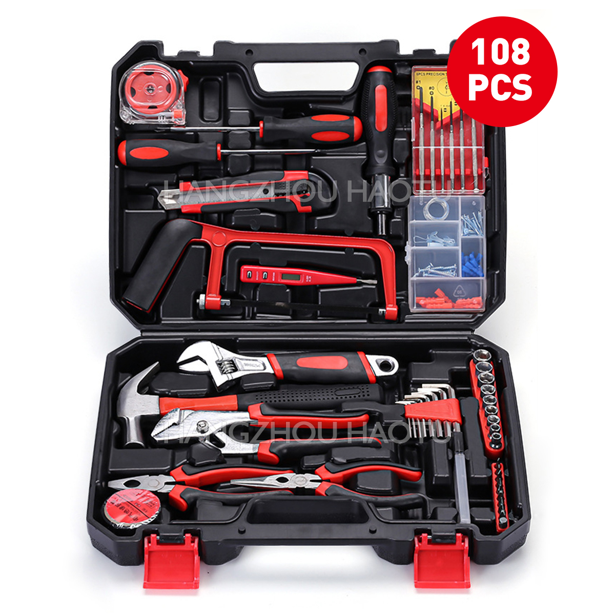 108pcs Custom Logo Germany Quality Household Professional Repair Home Tool Box Set 