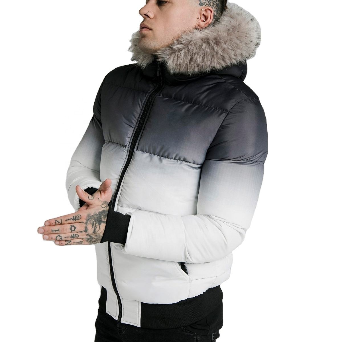 Wholesale Fashion Winter Customized Design Man Warm Zipper Bubble Puffer Jackets Men&#39;s For Puffer Jackets 