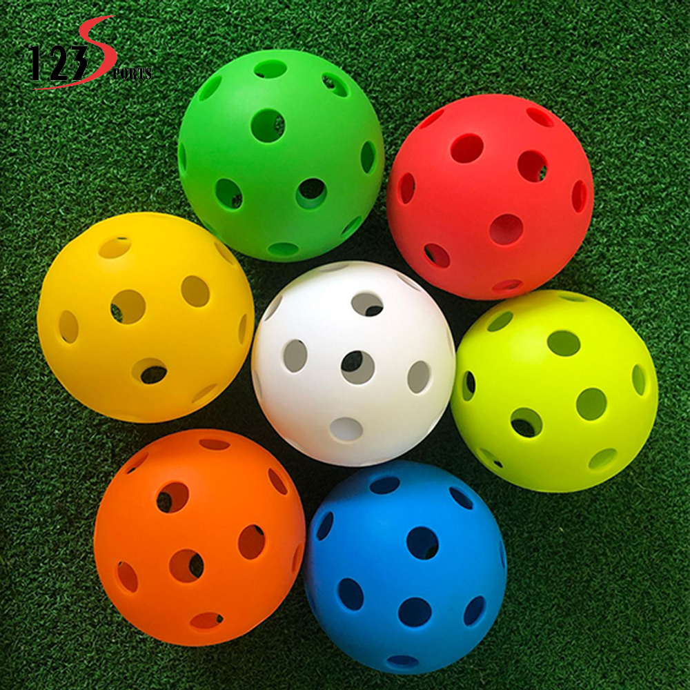 Wholesale Sports Durable 40 Holes Outdoor Indoor Pickleball Sports Yellow Pickleball 