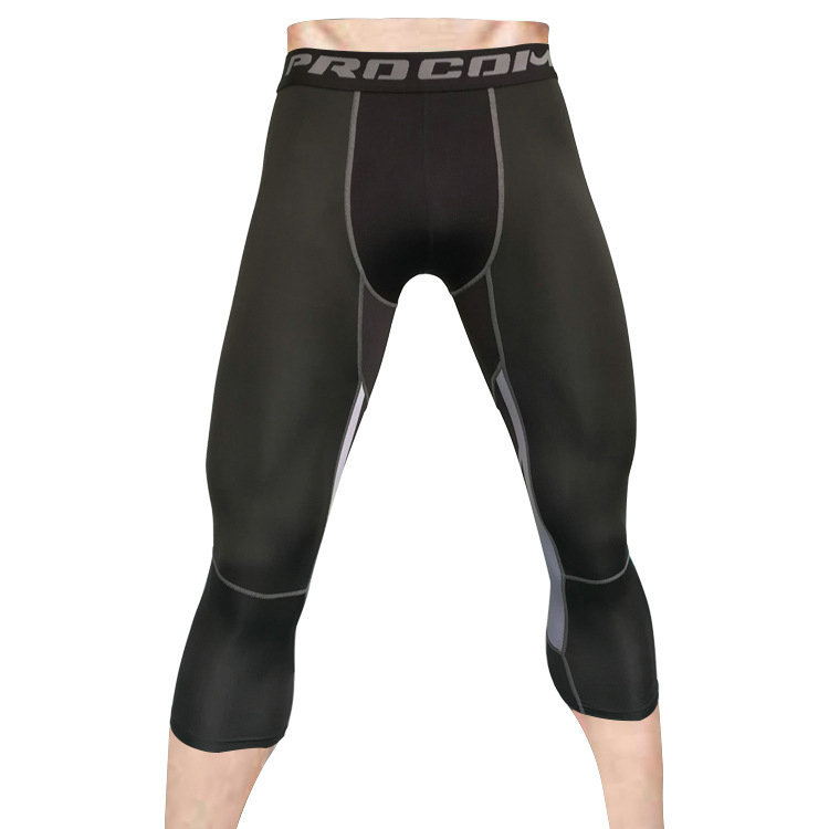 Compression Basketball Capri Pants Sports Running Tights Elastic Quick Dry Men Jogging Leggings Fitness Gym Clothing Leggings 