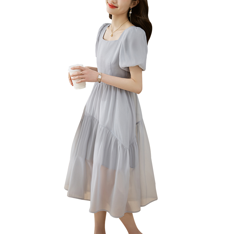 2024 Short Sleeves Apparel Women's  Dress Loose and Sweet Dress for Leisure