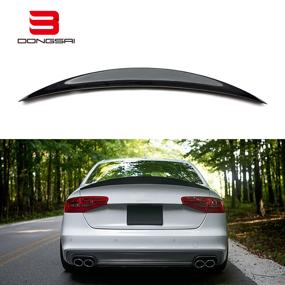 For Audi A4 S4 Rs4 B8 B8.5 Add Hk Style Rear Trunk Tail Wing Boot Lip Ducktail Spoiler 2007+ 
