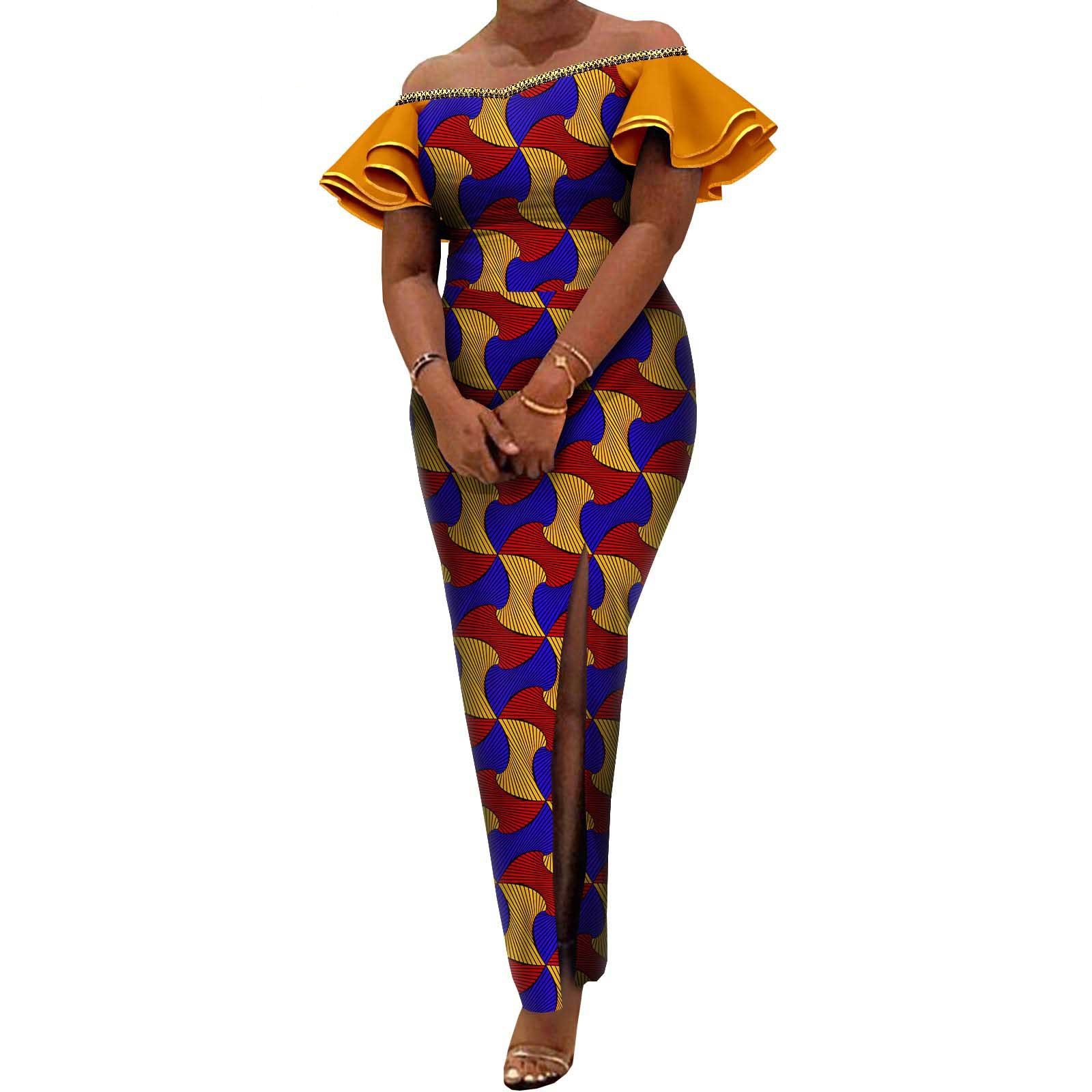 2024 African Traditional  Women's Clothing Dresses Stock Items