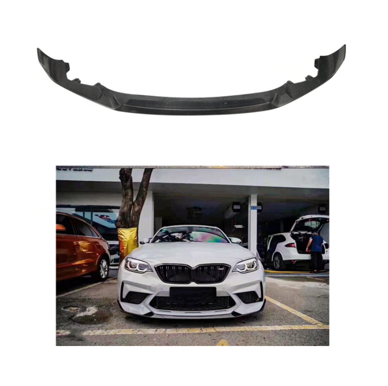 Automotive Parts Carbon Fiber Front Bumper Splitter For Bmw M2 Competition M2c F87 Upgrade Mp Front Lip 