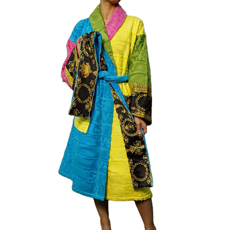 Ldy 100% Cotton Multi Color Towel Shawl Bathrobe Fashion New Hot Selling Men Women&#39;s Nightwear Bathrobe Sexy Lingerie Thick Robe 