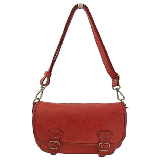 High Quality Handmade In Italy Vegetable Tanned Leather Briefcase Medina Small Garment Dyed With Two Buckles For Sale 