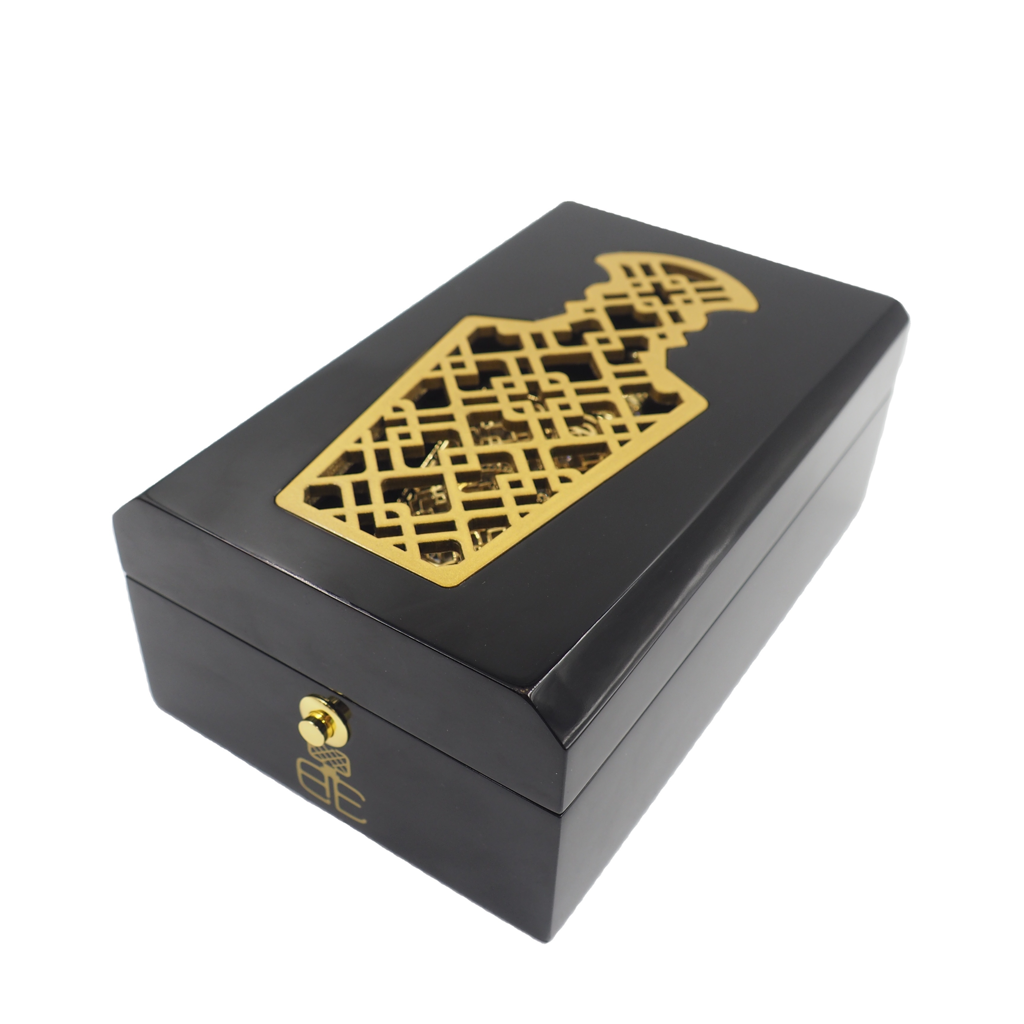 Luxury High Quality Black Gift Box Custom Design Packaging Wooden Box For Attar Bottle Perfume 