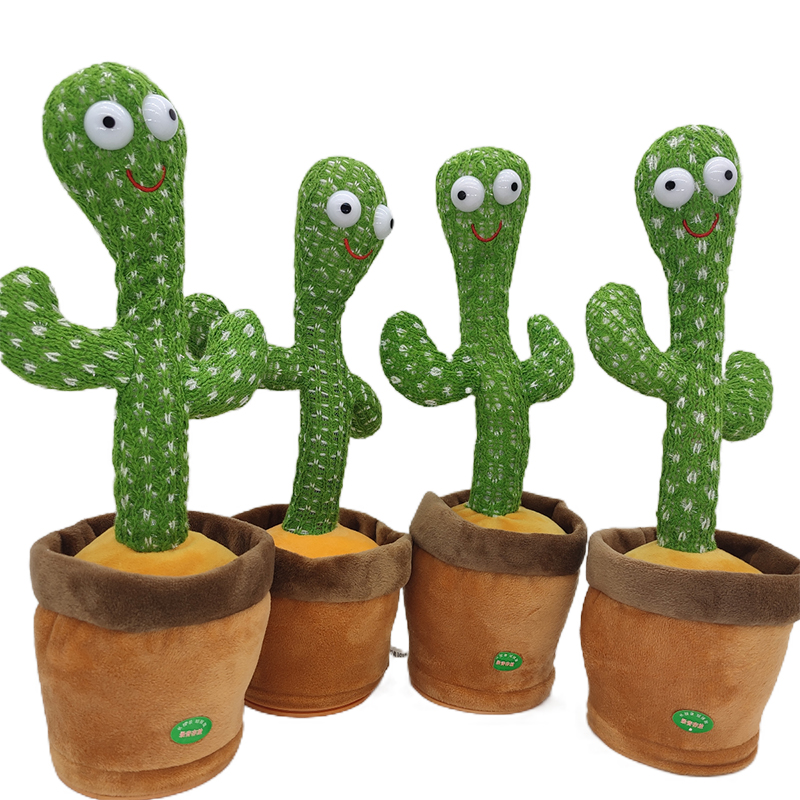 Hot Sale Funny Wriggle Doll Talking Game Singing Plush Toy Recording Musical Toy Dancing Cactus 