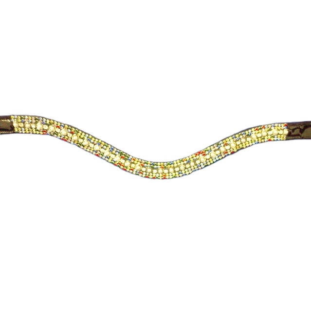 Best Seller Sports & Entertainment Horse Brow Band High Quality Custom Logo Wave S Individual Bag Packaging with Colorful Pearls