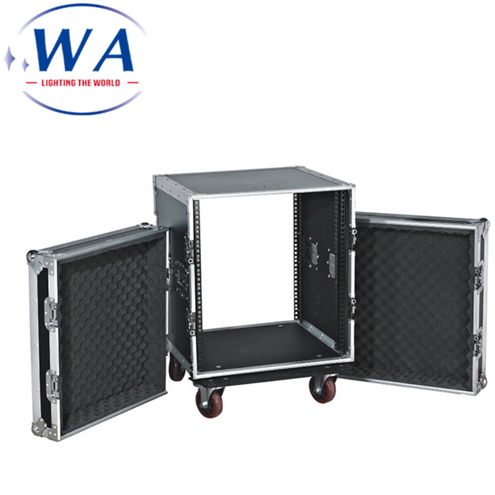 Latest Green Slant Mixer Abs Lighting Audio Speaker Flight Case Rack Case 