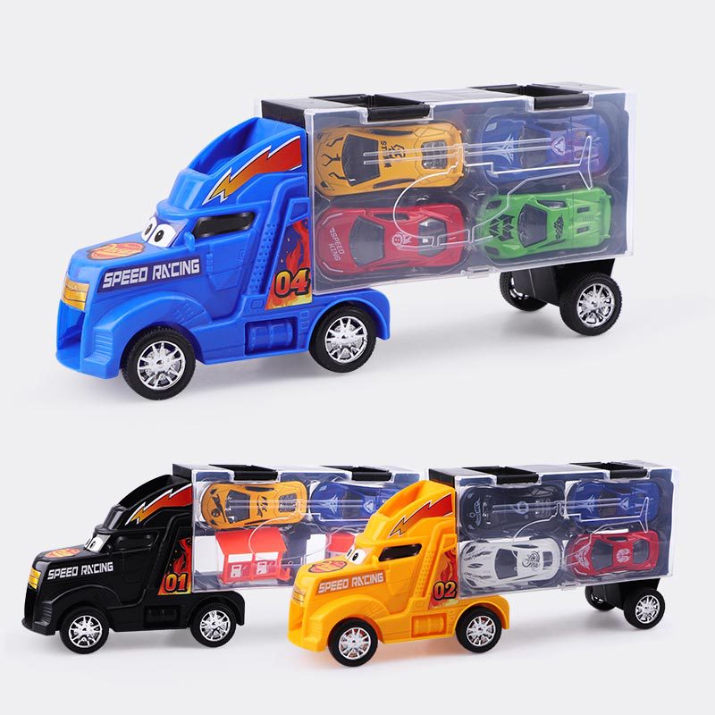New Alloy Container Truck Pull Back Metal Car Toys For Kids 