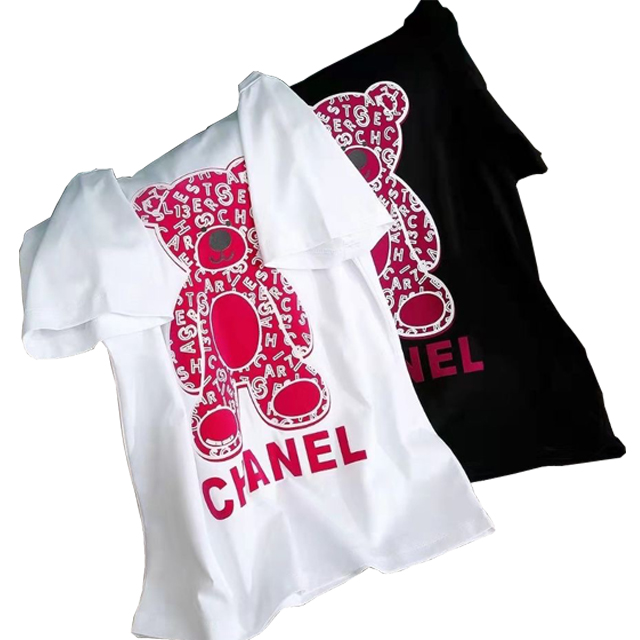 Fashion Luxury 100%cotton Designer Custom Cartoon Plus Size T-shirts 3d Print Brand Women&#39;s T-shirts Wholesale 