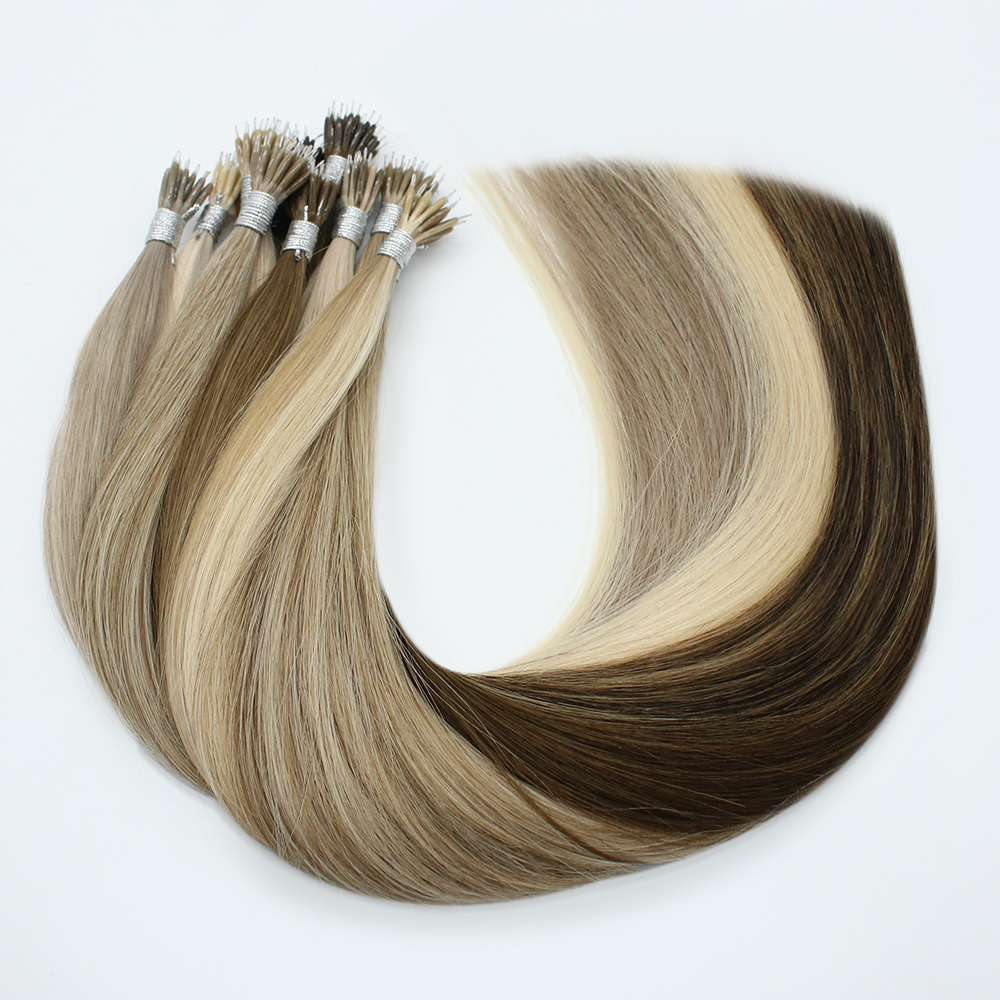 Fangcun Wholesale Nano Bead Human Hair Extension Remy European Nano Ring Hair Extension 