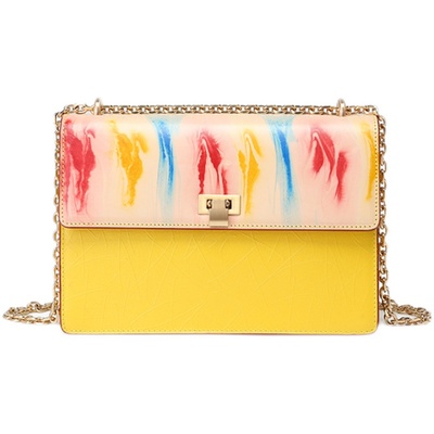 New Arrival 2022 Ready To Ship Genuine Leather Shoulder Bag For Women With Paste Print Craft 