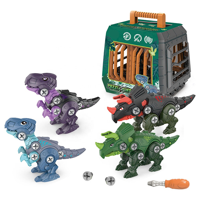 Ksf Toys Amazon Hot Sale Educational Dinosaur Toys Electric Drill Diy Assembly Dinosaur Building Blocks Set 