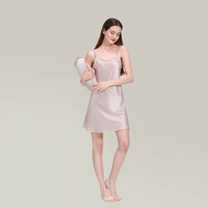 New Trendy Comfortable Night Skirt For Lady Sexy Ice Silk Nightgown Women Sexy 