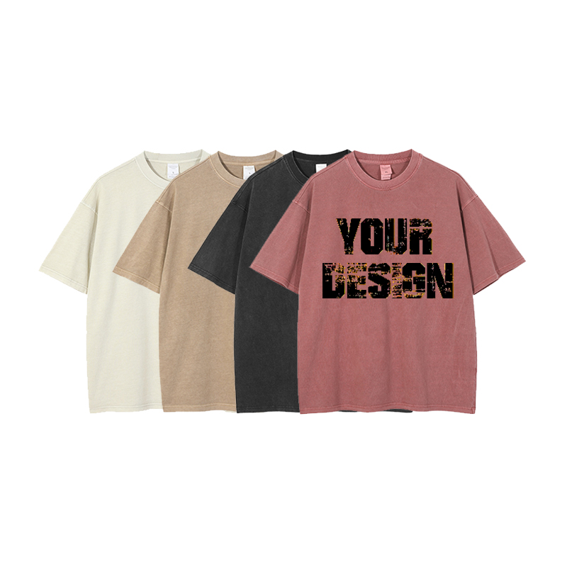 2022 New Style Heavyweight Cotton Blank Acid Wash T-shirt Custom Logo Print T Shirt Hot Sale Mens Clothes Oversize Tshirt 