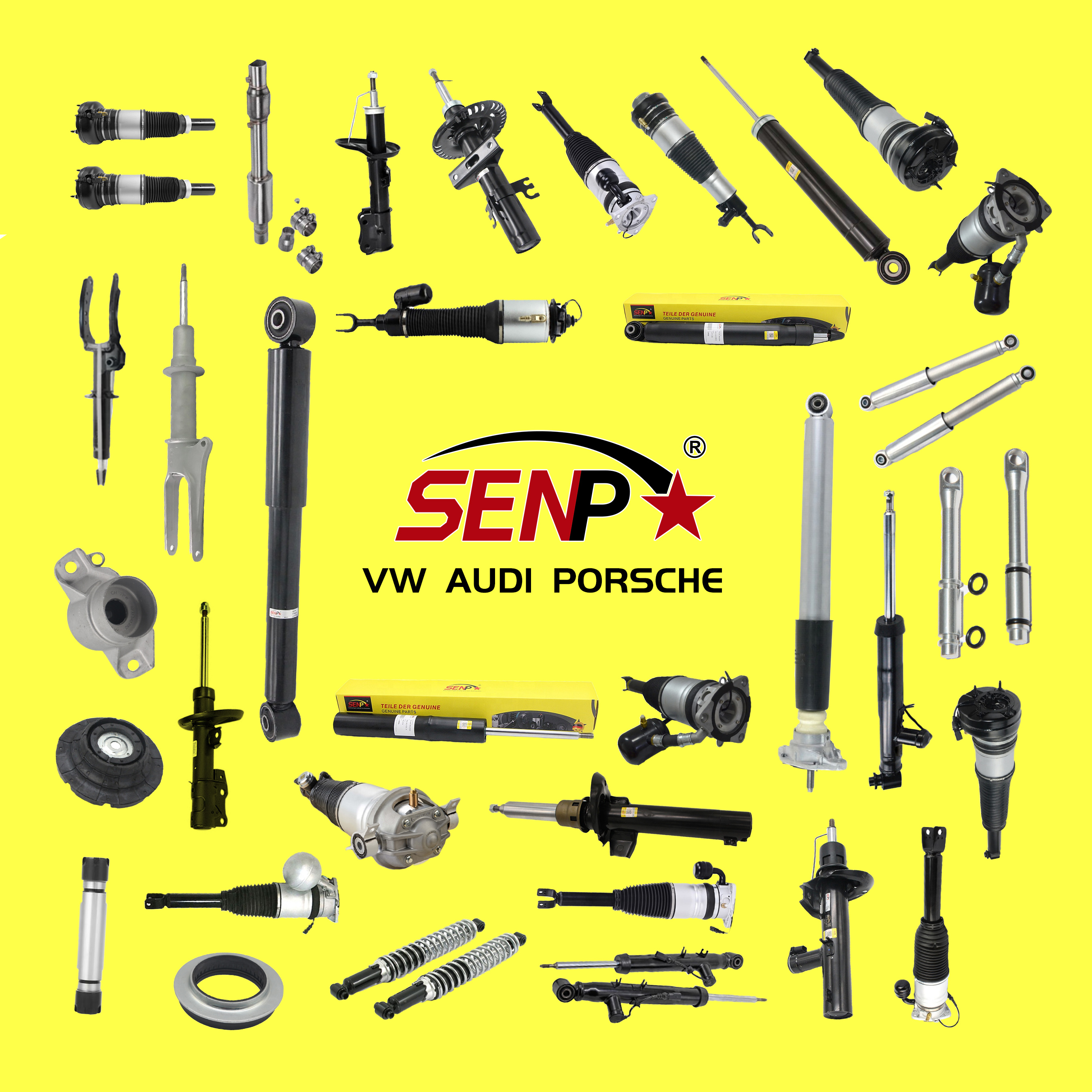 Senp Auto Spare Car Parts Factory Wholesale All Shock Absorber For Audi Audi A4 B7 B8 B9 A5 A6 C6 S6 A8 Q5 Q7 S7 Tt 