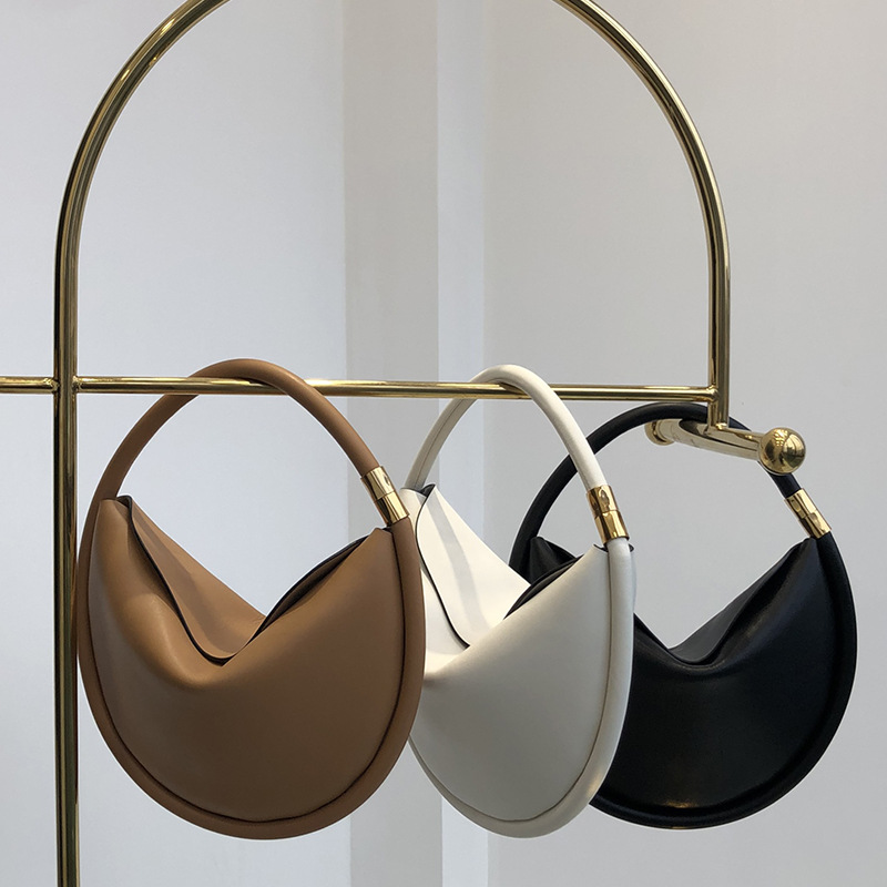 2022 100% Genuine Leather Handbag Shoulder Sling Bag Latest Trendy Handbags Women Circular Ladies Purses Handbags 