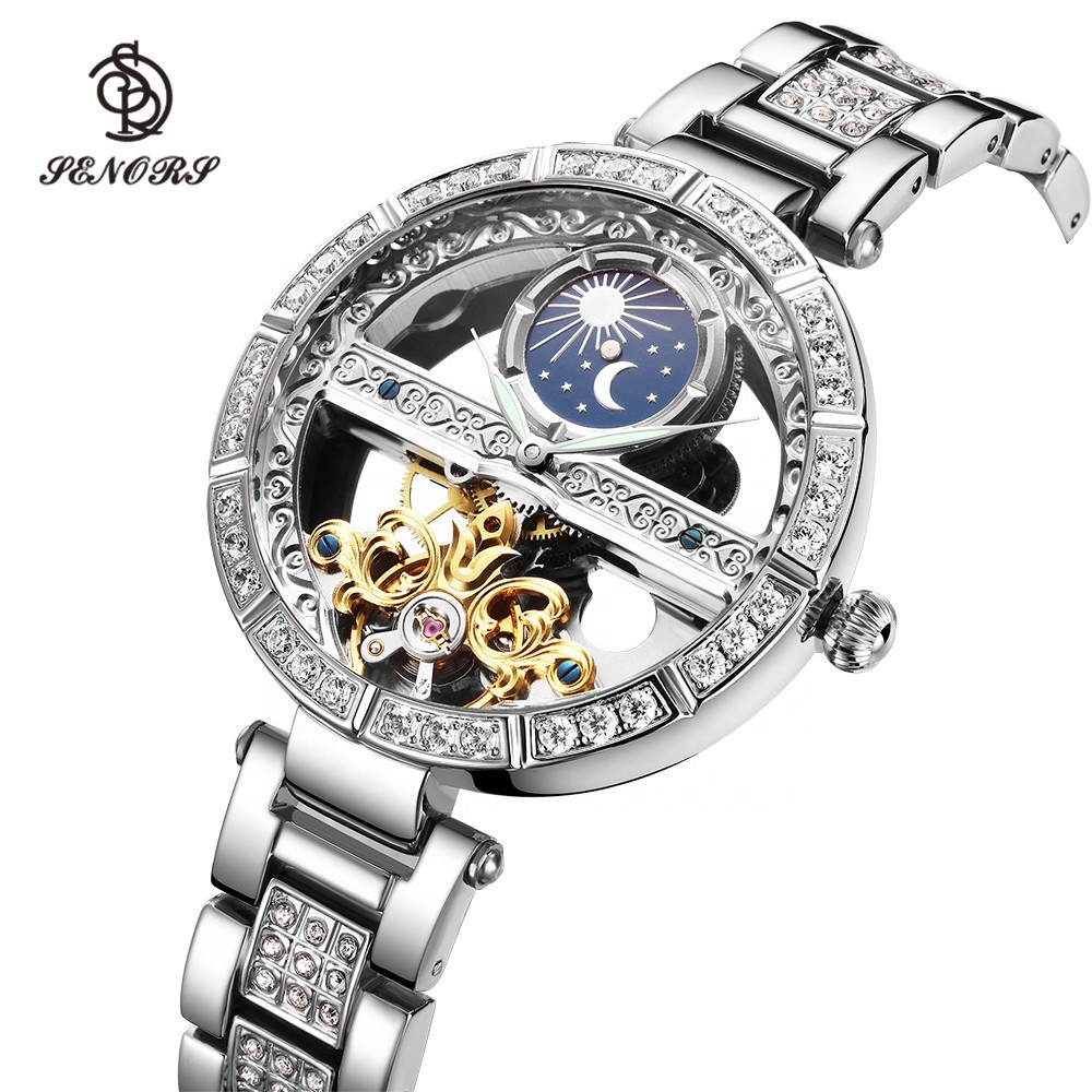 Luxury Women Watches Elegance Fashion Waterproof Skeleton Watch  Automatic Mechanical Lady Wristwatches