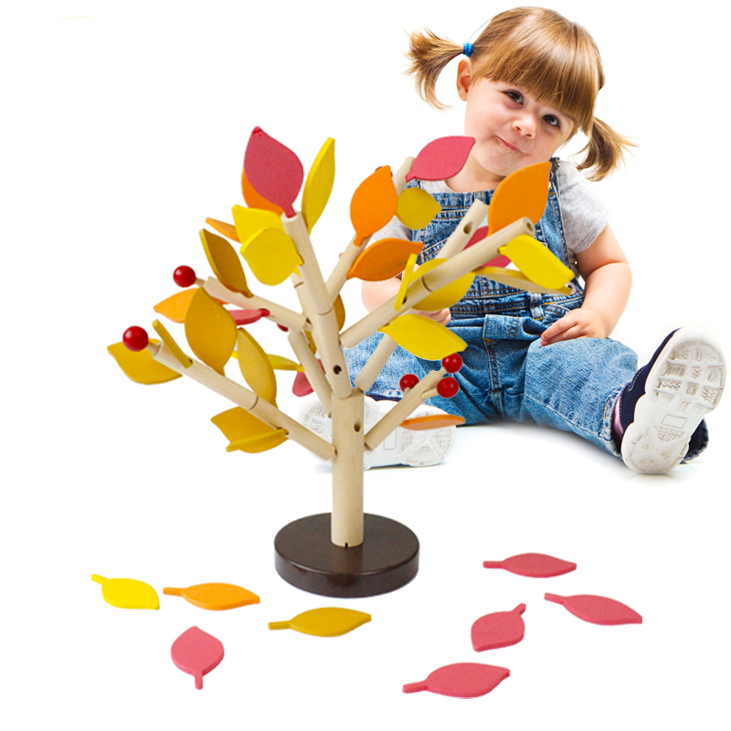 Exercise Children&#39;s Hands-on Ability Apple Tree Educational Toys Montessori Wooden Toys For Kids 
