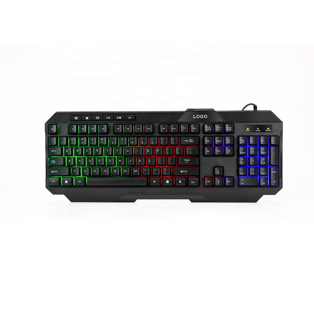 Qiyu Custom Key-cap Colorful Led Rgb Laptop Computer Keyboard Pc Accessories 