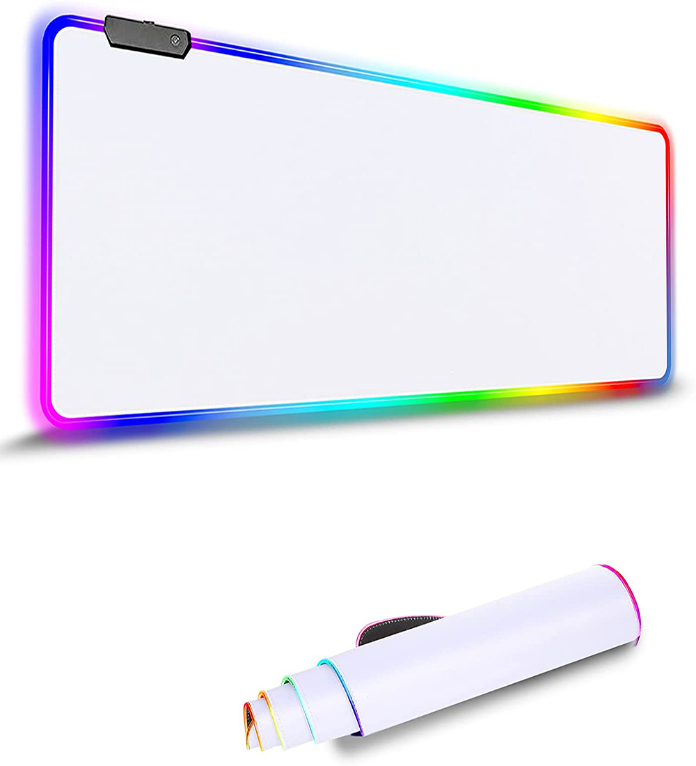 Rgb Desk Mat Sublimation Custom Logo Print Creative Computer Accessories Extended Mousepad Gaming Rgb Mouse Pad With Usb Hub 