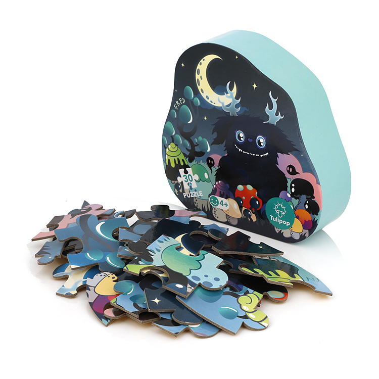 Kids Educational Brain Teaser Cartoon Puzzles Toys Custom Paper Material Jigsaw Puzzle Game For Children 