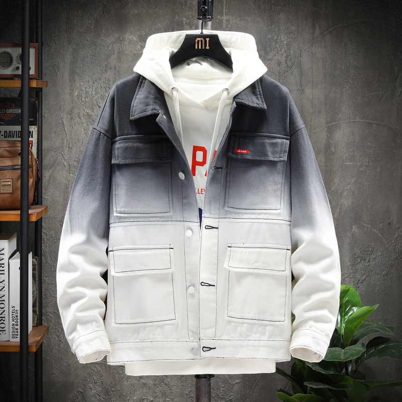 Wholesale Mens Cotton Wash Coat Design Plus Size Fashionable Tie Die Denim Cold Winter Men&#39;s Jackets For Men 