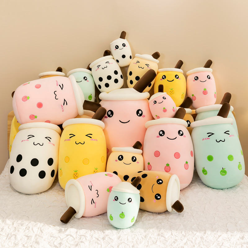 2022 Amazon Hot Sale Factory Custom Wholesale Plushies Squishy Bubble Stuffed Boba Coffee Cup Milk 15-70cm Bubble Tea Plush Toy 