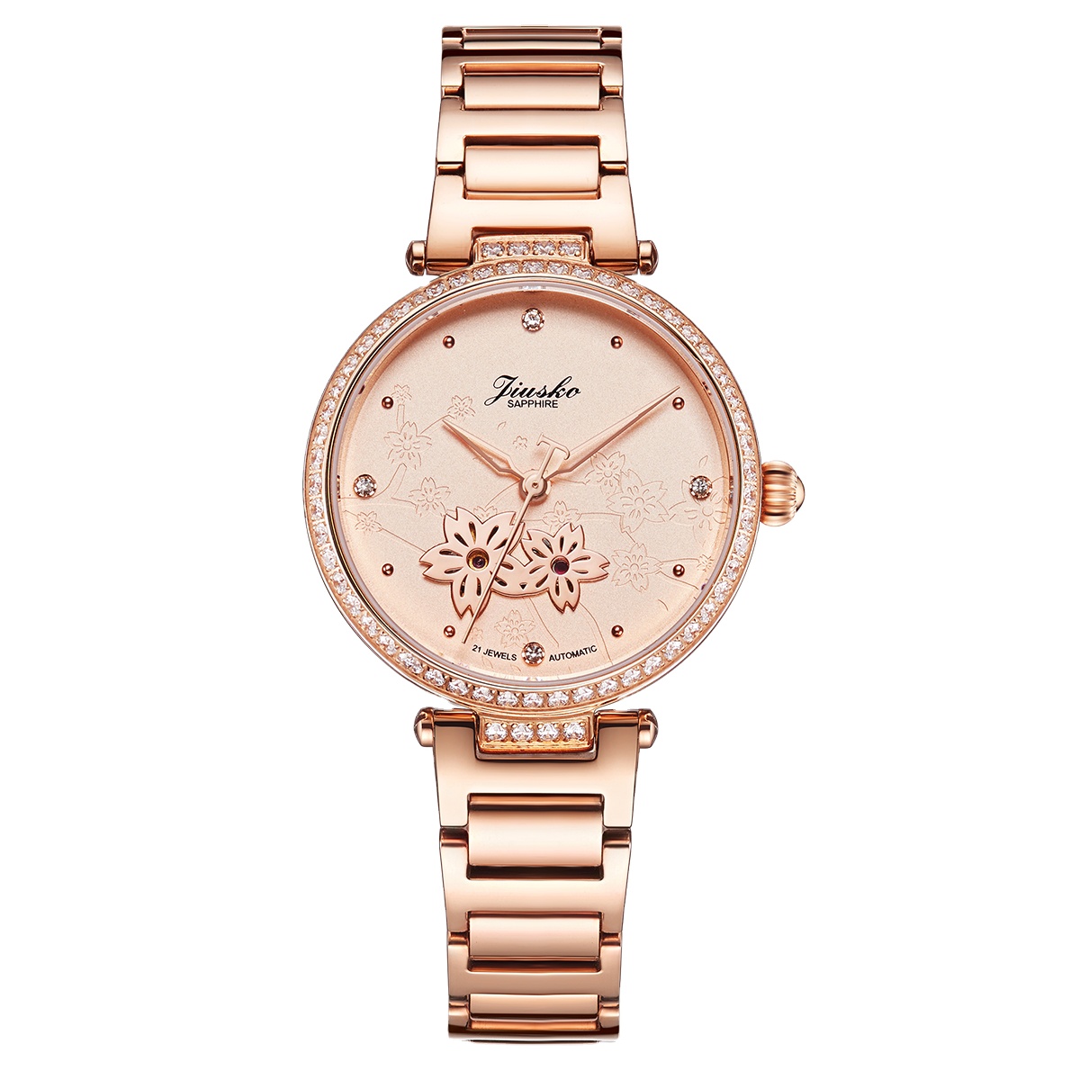 Jiusko Stainless Steel Mechanical Watch Cheap Mechanical Watch Women Luxury Lady Brand Watch 