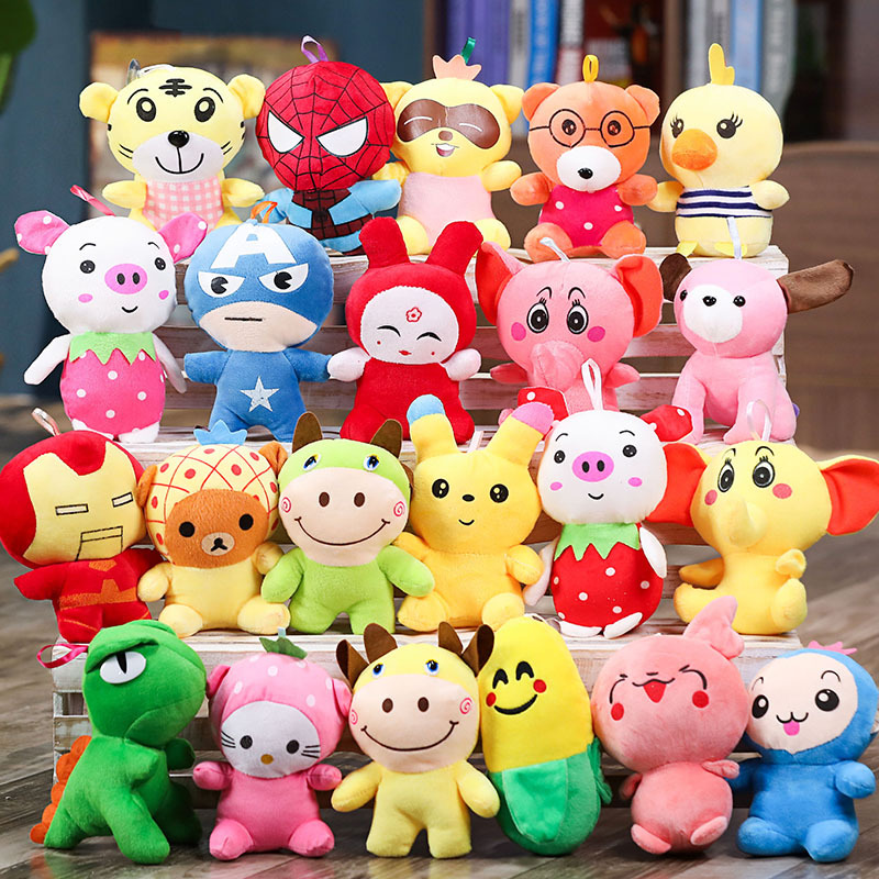Factory Wholesale Cheap 17-20cm Crane Machine Plush Toy,Peluches Doll Animal Stuffed Plush Toy For Crane Vending Claw Machine 