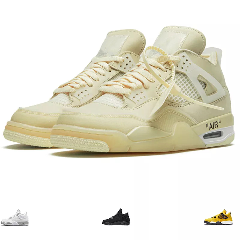 Air Genuine Leather Basketball Shoes Off Cream/sail Military White Black Cat Lightning Mens Unc White Jordanenlly Sport Shoes 