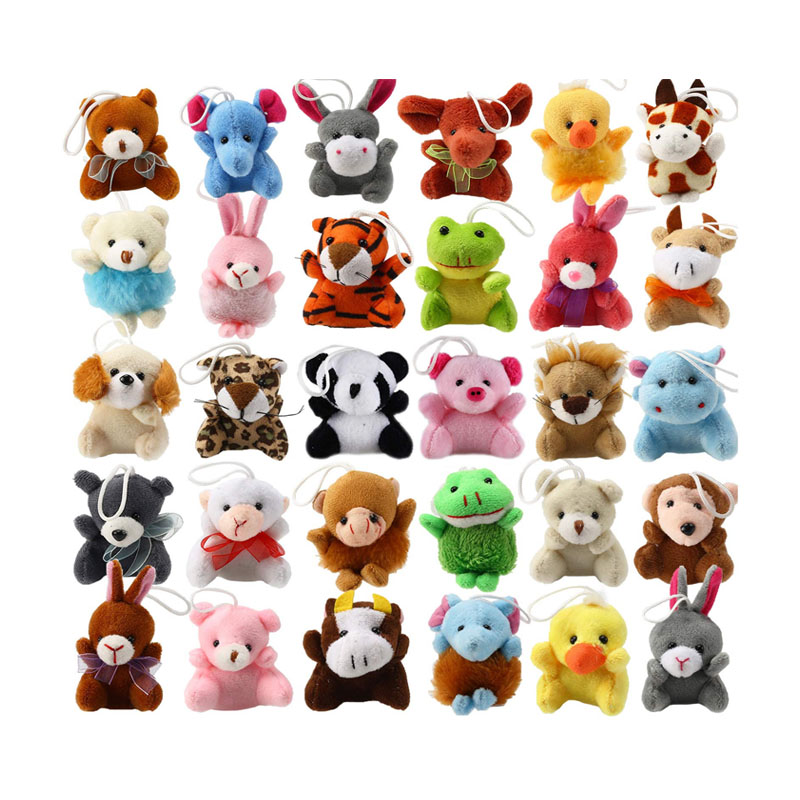 Mini Soft Toys Bulk Toys Cartoon Cute Small Stuffed Animal Keychain Various Animals Soft Toys Bulk Gift Of Easy To Carry 