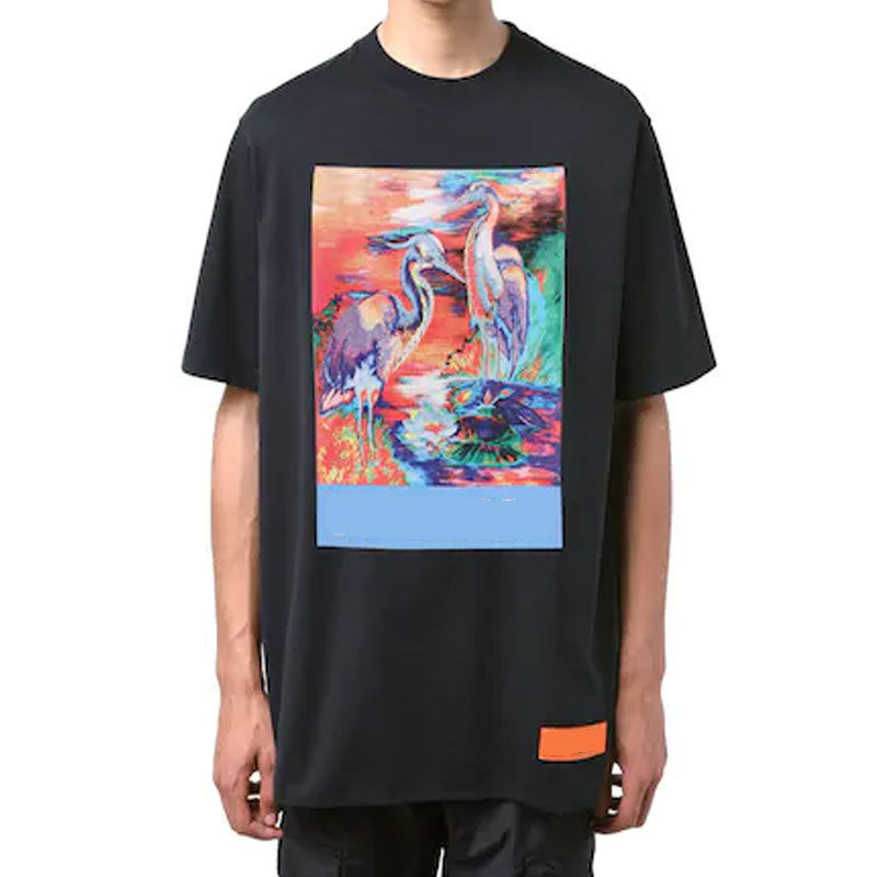 Oem High Quality Printed Cotton Plain Knit Men&#39;s T- Shirt 