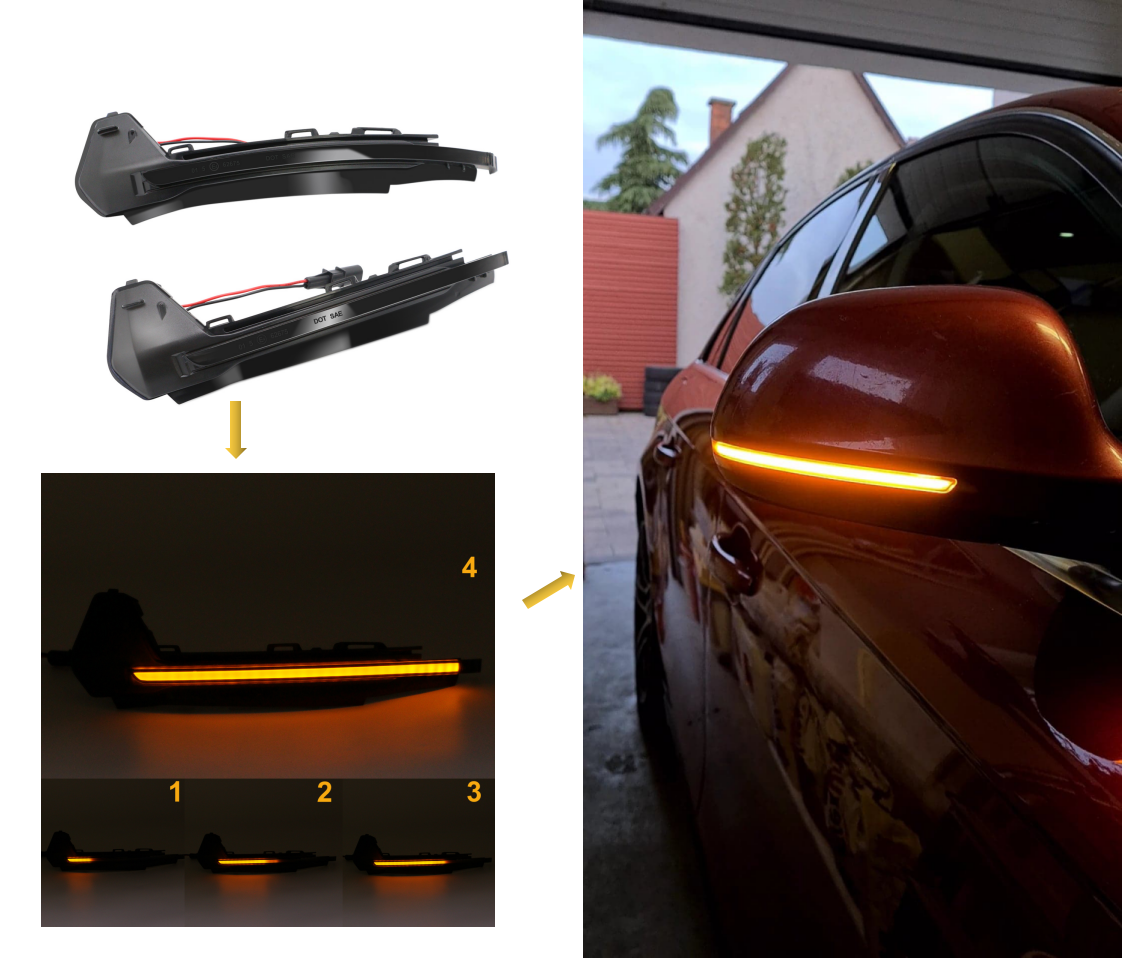 Dynamic Led Side Blinkers Turn Signal Indicator Mirror Lamps Collection For Audi A3 A4 A5 A6 A8 A1 For Audi Q7 For Audi Tt 