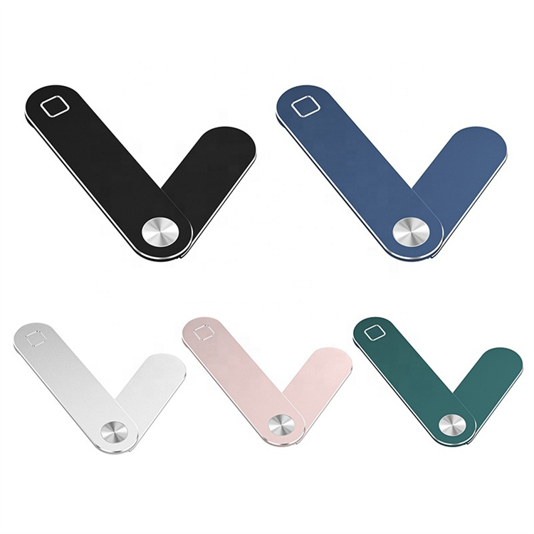 Aluminium Computer Accessories Folding Magnet Bracket Mobile Cell Phone Stand Stick To Laptop Side Mount Holder 