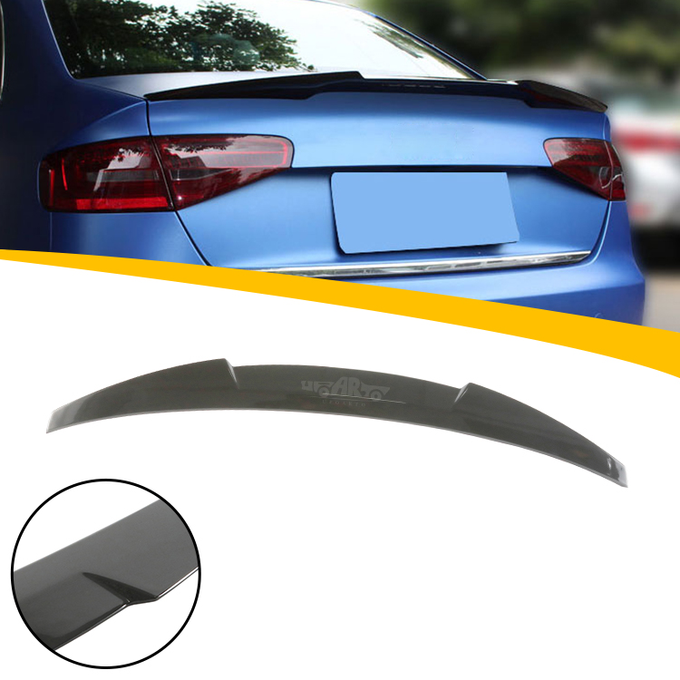 Professional Car Spoilers Manufactory R&amp;d Produce Abs Plastic Black Carbon M4 Style Rear Trunk Spoiler For Audi A4 B8 2013-2016 