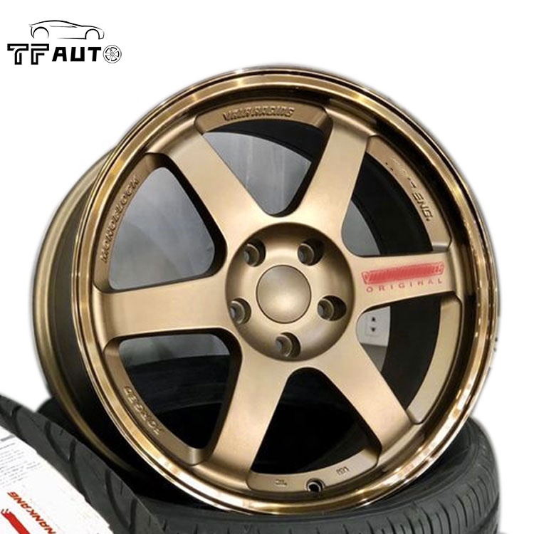Bronze 5x120 Car Replica Volk Racing Te37 Red Alloy Rims Forged Aluminum Wheels 17 18 19 22 Inch For Bmw 