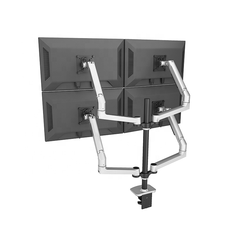 Quad Led Lcd Monitor Mount Stand 4 Desk Mount Arm For 17-27 Inch Monitors Computer Accessories 