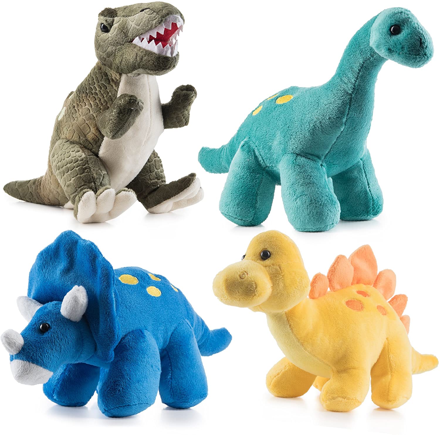 Wholesale High Quality Plush Dinosaurs 4 Pack 10&#39;&#39; Long Kids Stuffed Animal Assortment Great Set Kids Stuffed Dino Toys 