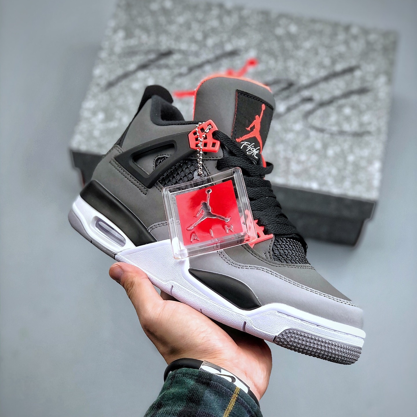 New Nike Air Jordan 4 Retro Infrared Men&#39;s Sports Shoes Fashion Casual Basketball Shoes Dh6927-061 Nike Shoes 